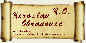 Miroslav Obradović vizit kartica